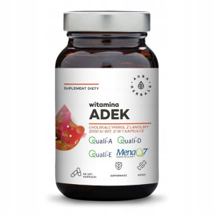 Aura Witamina ADEK A + D3 + E + K2 MK7 90 kaps.