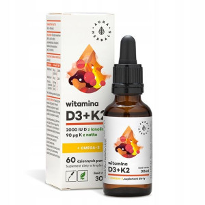 Aura Wit D3 + K2MK7 + OMEGA-3 (2000IU/90mcg) 30ml