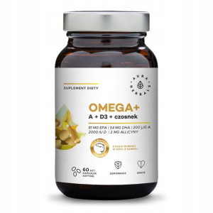 Aura Omega 3 Wit A D3 2000 IU Czosnek 60 kapsułek