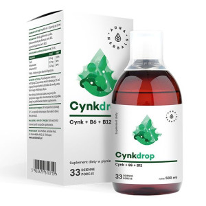 Aura Herbals Cynkdrop Cynk B6 B12 500 ml w płynie