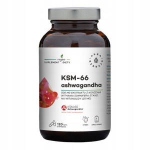 Aura Herbals Ashwagandha KSM-66 500mg 120 kapsułek