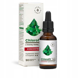 AURA HERBALS Chlorofil z morwy KONCENTRAT krople