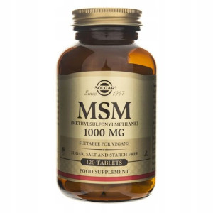 Solgar MSM 1000 mg 120 tabletek STAWY KOŚCI