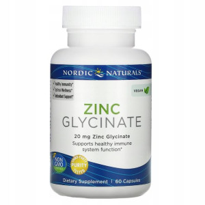 Nordic Naturals Cynk (Glicynian Cynku) 20 mg 60K