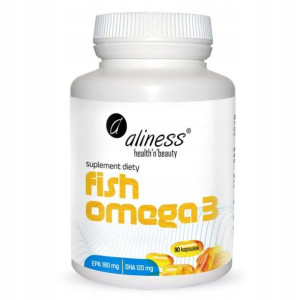 Aliness Fish Omega 3 EPA DHA 120 mg 180 NATURALNY