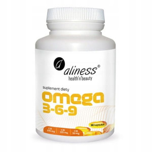 Aliness Omega 3-6-9 MÓZG PAMIĘĆ ODPORNOŚĆ 90 kaps
