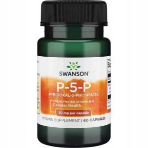 SWANSON Witamina B6 Koenzymatyczna P-5-P Aktywna