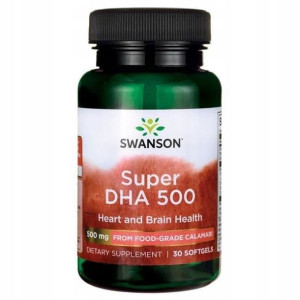 Swanson Super DHA 500mg OMEGA 3 z kałamarnicy 30K