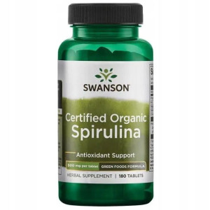 Swanson Spirulina certyfikowana ALGI DETOX 180 tab