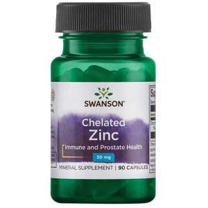 Swanson Chelated Zinc 30mg CYNK CHELATOWANY 90 kap