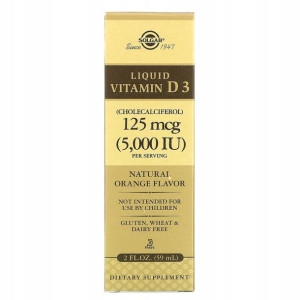 Solgar Witamina D3 5000 IU (125 µg) w płynie 59 ml