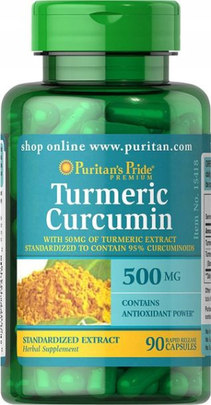 Puritan's Pride Ekstrakt z Kurkumy 500 mg 90kaps