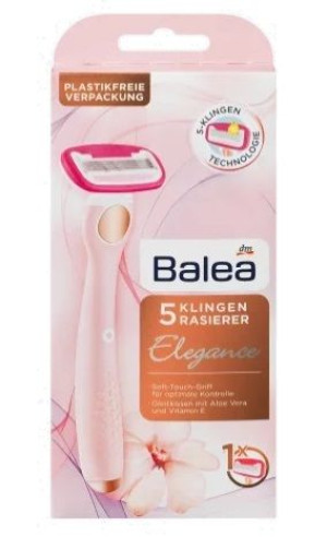 (DE) Balea, Elegance, Maszynka do golenia z 5 ostrzami, 1 sztuka (PRODUKT Z