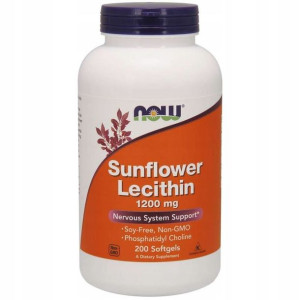 NOW Lecytyna Słonecznikowa STRES 1200mg 200 kaps