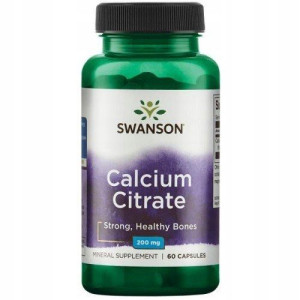 Swanson Calcium Citrate 60 Kaps Kości Odporność