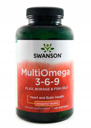 Swanson MultiOmega 3-6-9 Kwas EPA DHA 120 kapsułek