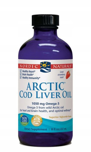 Nordic Naturals Arctic Cod Liver Oil Truskawka 237