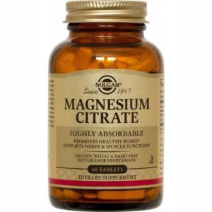 Solgar Cytrynian Magnezu Magnez 60 Tabletek