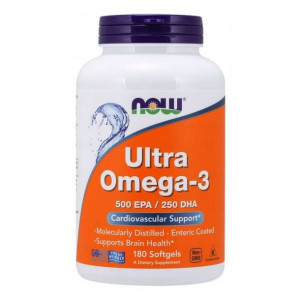 NOW Foods Ultra Omega-3 Kwasy EPA DHA Serce Wzrok