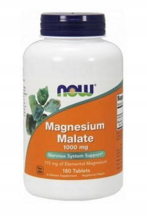NOW Foods Magnesium Malate 1000mg SKURCZE 180t