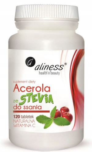 Aliness Acerola Ze Stewią Do Ssania 120 Tabletek