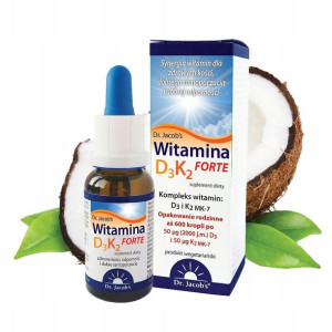 Dr.Jacobs witamina D3+K2 MK7 KOŚCI ZĘBY FORTE
