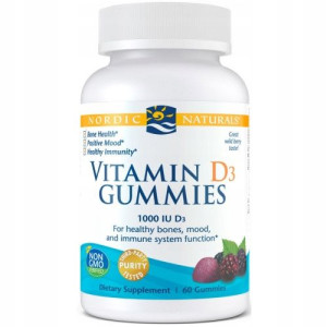 Nordic Naturals Witamina D3 1000IU 60 żelek D-3