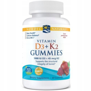 Nordic Naturals Witaminy D3 i K2 60 żelek