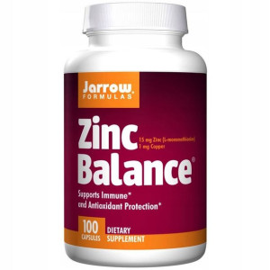 JARROW Zinc Balance CYNK L-OptiZinc + MIEDŹ 100kap