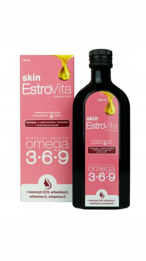 Estrovita Skin Kwasy Omega 3 6 9 Skóra Cera 250 Ml