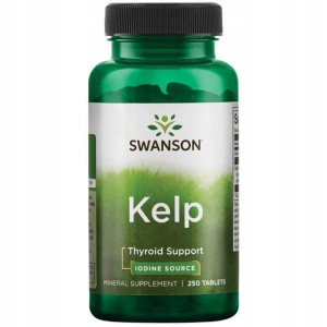 SWANSON KELP 225mcg jod 250t źródło JODU TARCZYCA
