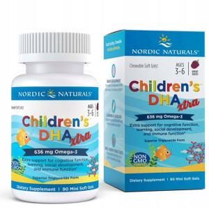 Children's DHA XTRA Nordic Naturals 636mg 90kaps