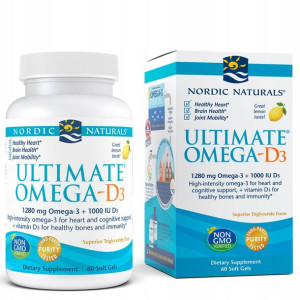 Nordic Naturals Ultimate Omega +D3 1280mg 60 kaps