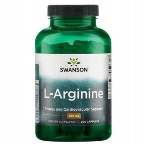 Swanson L-arginina 500mg 200kap Mięśnie Sex Libido