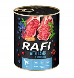 Rafi Mokra karma dla psa z jagnięciną 400g