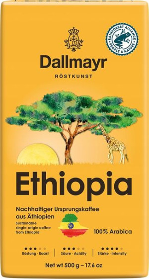 ETHIOPIA Dallmayr Kawa mielona 500g NIEMIECKA