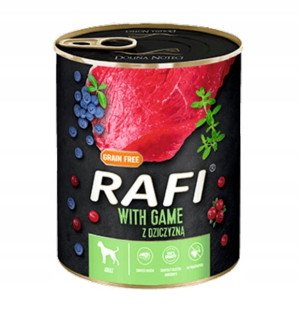 Rafi Mokra Karma dla Psa z Dziczyzną 800g