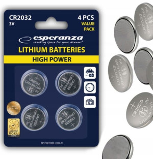 Bateria Cr2032 Guzikowa 3v Okrągłe Baterie 4 Szt