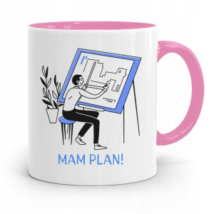 Kubek Różowy Architekta Mam Plan Prezent