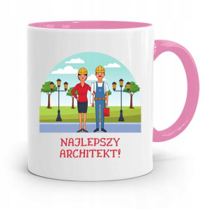 Kubek Różowy Architekta Najlepszy Architekt