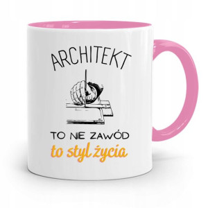 Kubek Różowy Architekta To Styl Życia Prezent