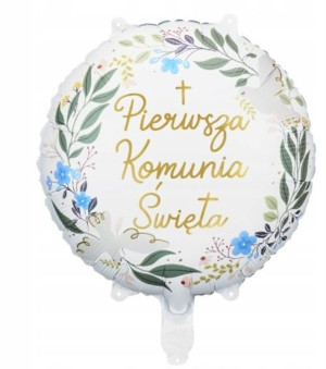 Balon Na Komunię Hel Komunijny Dekoracyjny 45 Cm