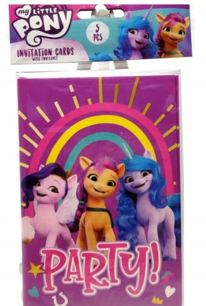 Zaproszenia Na Urodziny Dla Dzieci Kucyk Pony 5szt
