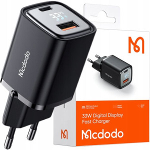 Mcdodo Nano Gan Ładowarka Usb/usb-c Pd 33w Miernik