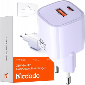 Mcdodo Nano Gan Szybka Ładowarka Usb/usb-c Pd 33w
