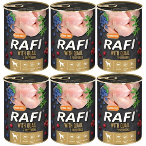 Karma RAFI przepiórka borówka żurawina 6x400g