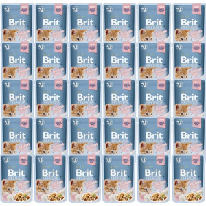 Brit Cat Pouch Gravy Kitten Fillets Chicken 24x85g