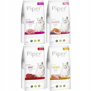 Karma dla kota Piper MIX 4 SMAKÓW 4x3kg