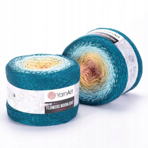 Włóczka YarnArt Flowers Moonlight - 3270 / zielona