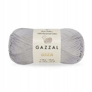Włóczka Gazzal Giza 2456 / szary / 100% bawełna